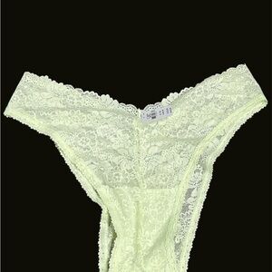 PINK Victoria's Secret Lace Trim Panties in Soft Green Size XL